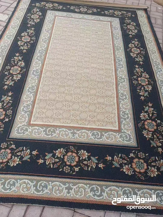 Bahariye Super Salon Wool Rug, Savonnerie Design, 6.5x9.8 ft, 200×300cm, Made in Turkey.