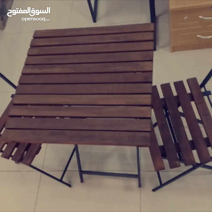 اثنين كراسي مع طاولة جلسة خارجي موديل تركي