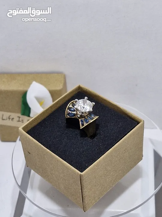 خواتم فضة 925 مع احجار كريمه مميزة