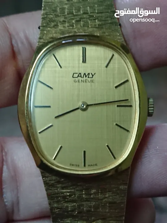 Camy Geneva Gold Swiss    ساعة كامي جينيف سويسرية made