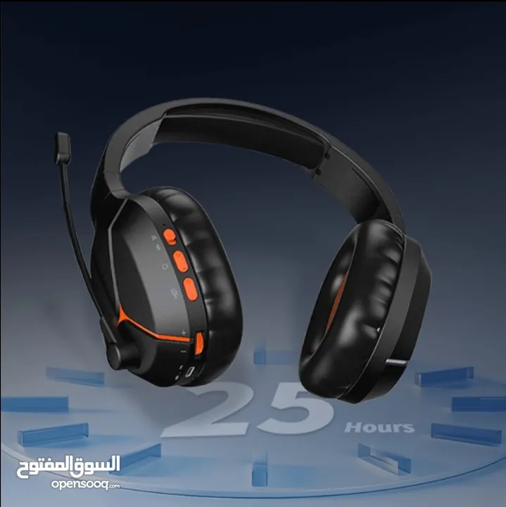 Meetion BTH011 Tri-Mode 2.4G Wireless Bluetooth & Wired Gaming Headset -Black سماعات ميشون للالعاب