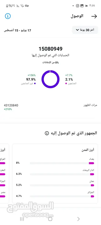 انستقرام 640k وتيك توك 605k للبيع اقرأ الوصف مهم جدا