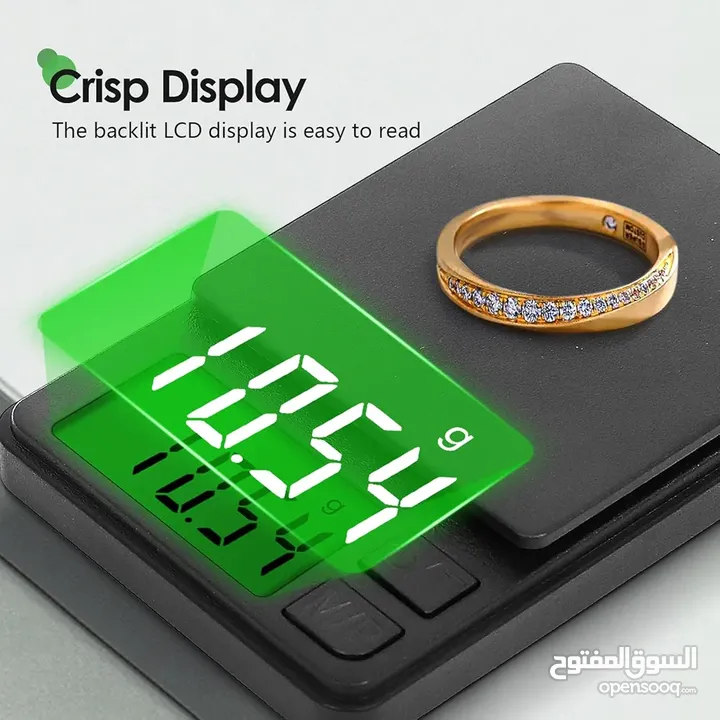 ميزان غرامات للمجوهرات والعملة  الدقيق 0.01 جرام × 500 جرام، ميزان مطبخ مع شاشة LCD