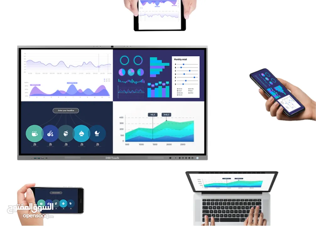 احصل على اكبر شاشة تفاعلية تعليمية 98 انش Interactive Touch Screen