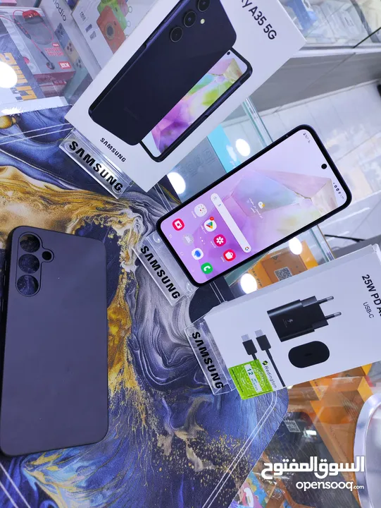 جهاز وكالة علفحص SAMSUNG A35 جيجا 256 رام 16 معه بكج هدية معه كرتونه
