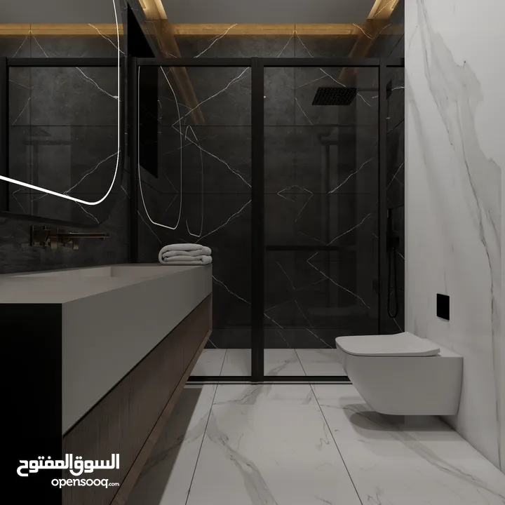 شقة فاخره مساحة 132 متر / دير غبار ( اقساط من المالك مباشره )