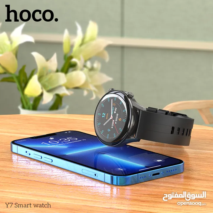 HOCO Y7 Smart watch ساعة هوكو  رجالة مميزة جدا تدعم 13 وضع رياضي  تتبع النوم و ضربات القلب بشكل ممتا