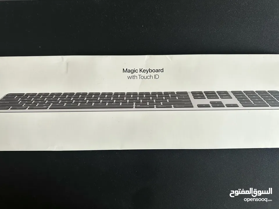 NEW Apple Magic Keyboard with Touch ID and Numeric Keypad -  جديد ابل ماجيك كيبورد اسود بصمه