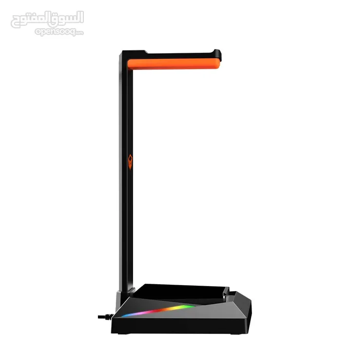 Meetion U003 RGB Stand For Gaming Headphone حامل قاعدة سماعات مضاءة مع مداخل