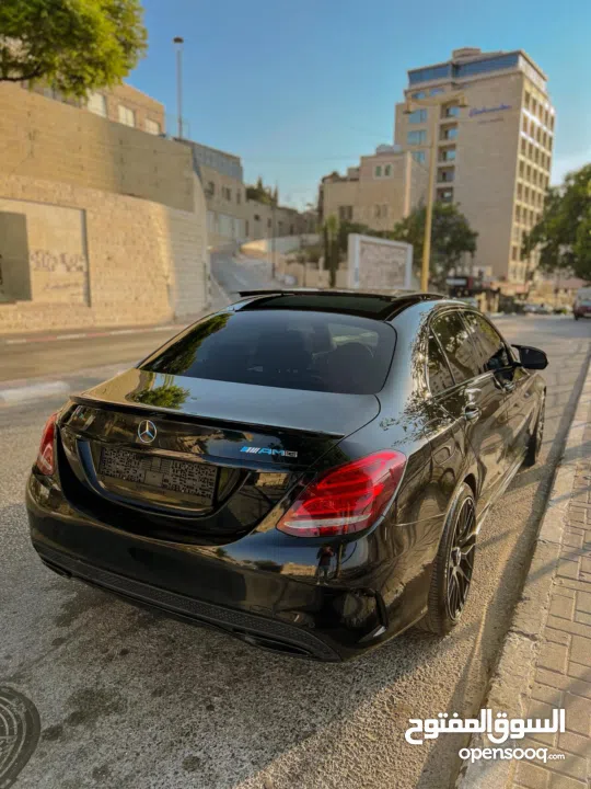 مرسيدس c200 AMG موديل 2016 ماطور 2000 تيبرو أسود ولا جرام بوية السيارة بحالة الشركة بيت لحم جوال