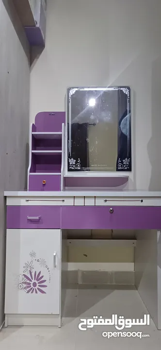 KIDS PURPLE DRESSING TABLE WITH SEAT