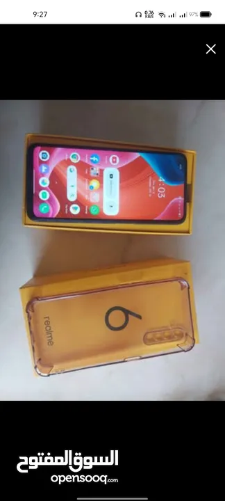 realme 6 (8 128) الجاهز معاه كل حاجته متفتحش بيلعب ببجي 60 فريم