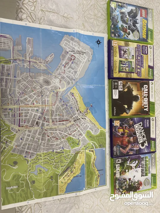 ألعاب Xbox اصلية مستعمل و جديد مع خريطة    gtav