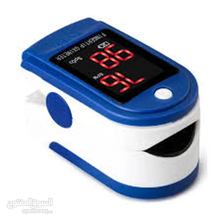 جهاز فحص نسبه الاكسجين بالدم على الاصبع + معدل ضربات دقات القلب oximeter