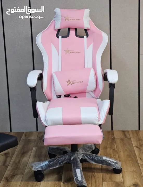 كرسي الجيمنج مع المساج الاصلي Black Star