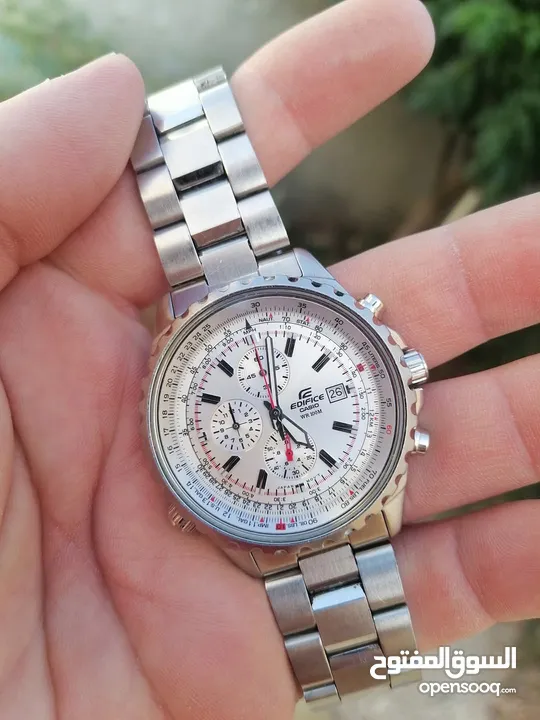 #CASIO_EDIFICE MADE IN JAPAN   كاسيو ادفايس ياباني اصلي حجم 45 كرونو قراف شباك للتاريخ