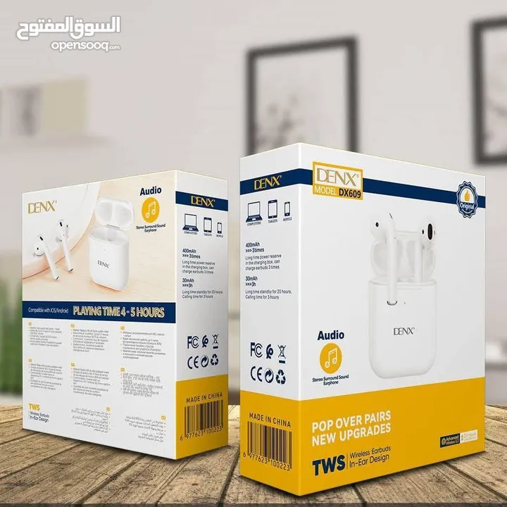 سماعة DENX DX609  استمتع بتجربة صوتية مميزة مع تصميم عصري وأداء عالي الجودة: صوت نقي وواضح