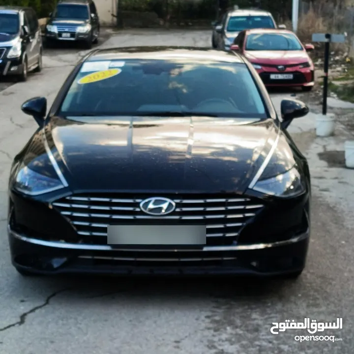 هيونداي سوناتا 2022 لون اسود ملوكي فحص كامل جمرك حديث ممتازه بدون حوادث هايبرد