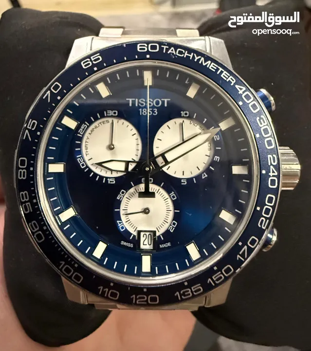 Tissot Supersport Chrono, 45.5 mm, Blue dial, Metal bracelet, Swiss Quartz movement