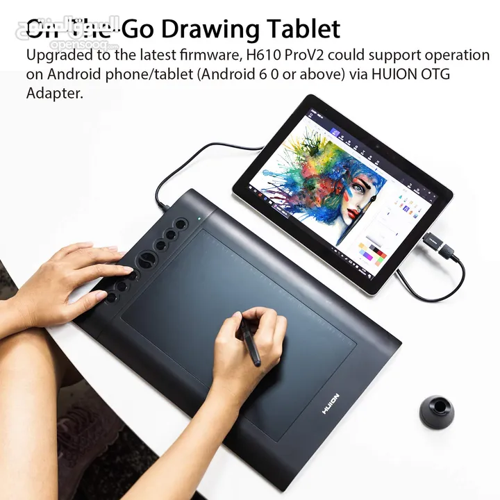 لوح رسم الكتروني HUION H610 Pro V2 Digital Art Drawing Tablet