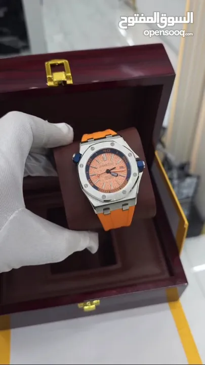 ساعات AP فخمة بتصميم أنيق، اتوماتيك، بعلبتها وكرت كفالة، أناقة وهيبة بكل طلّة