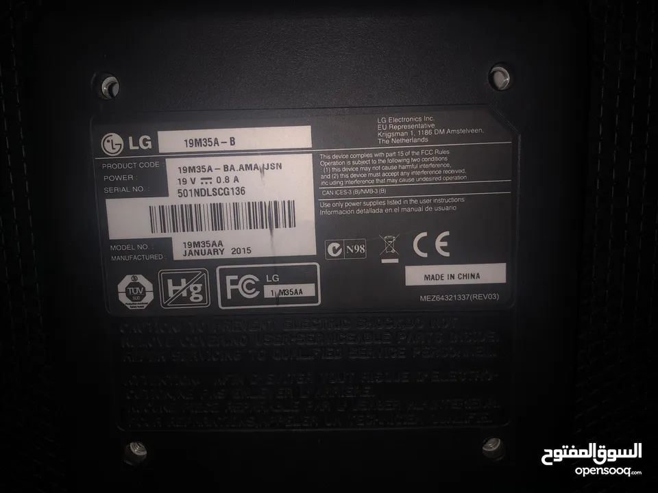 شاشة LG للبيع بسعر 15د فقط LED 19M35 و 14 انش