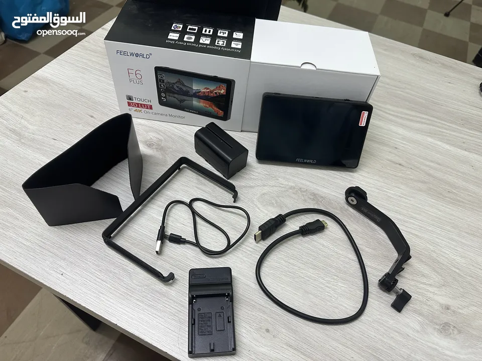مع تخفيض السعر ( شاشة Feelworld F6 Plus 5.5 بوصة تعمل باللمس بدقة 4K HDMI )