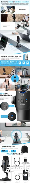 BOYA BY-PM500W Dual Mode Wireless & Wired Omnidirectional/Cardoid Microphone مايكروفون مكتبي لاسلكي