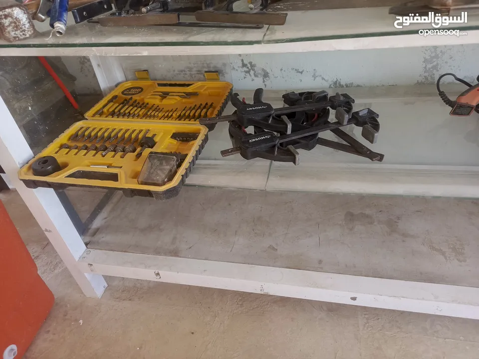 عدد يدويه درلات ومناشير وصواريخ وغيرها مستعمله استعمال منزلي مكفوله