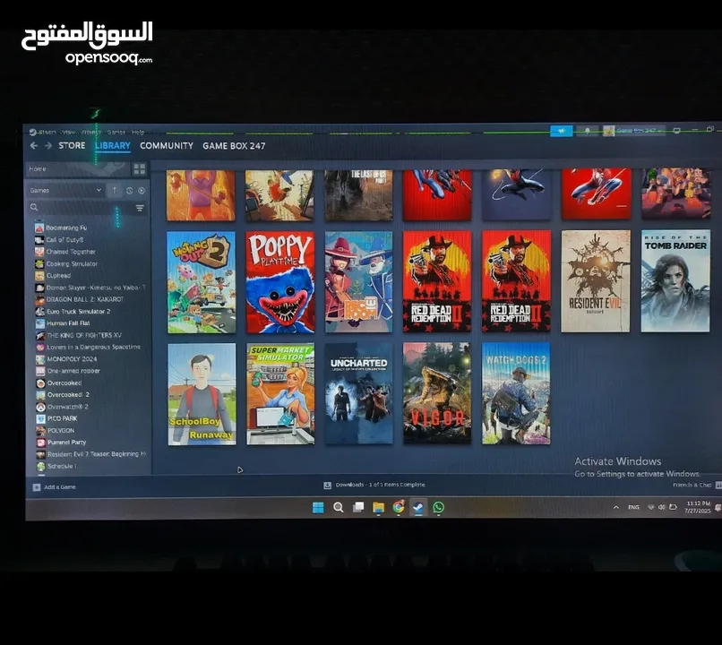 Game Box 247 حساب ستيم للبيع فيه: GTA V, Rust, Red Dead 2عدد الساعات: 0 السعر: 15$