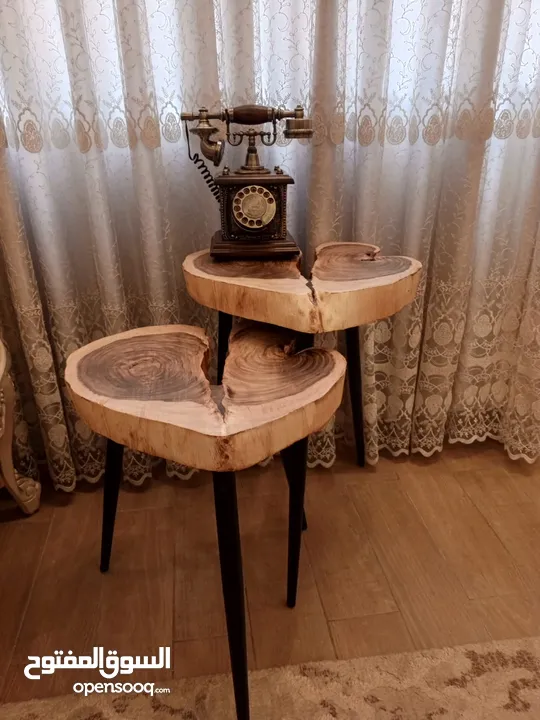 مشغولات خشبية يدوية (ترابيزات..تيبل لامب).... hand made