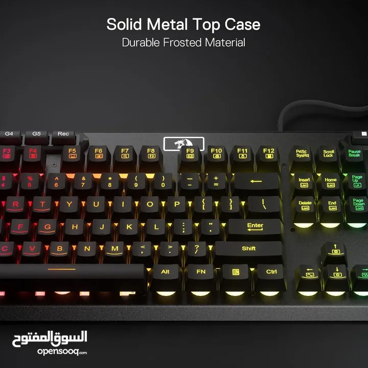 Redragon K513 RGB Membrane Gaming Keyboard, Standard 104 Keys كيبورد ريدراجون جديد Redragon K513 RGB