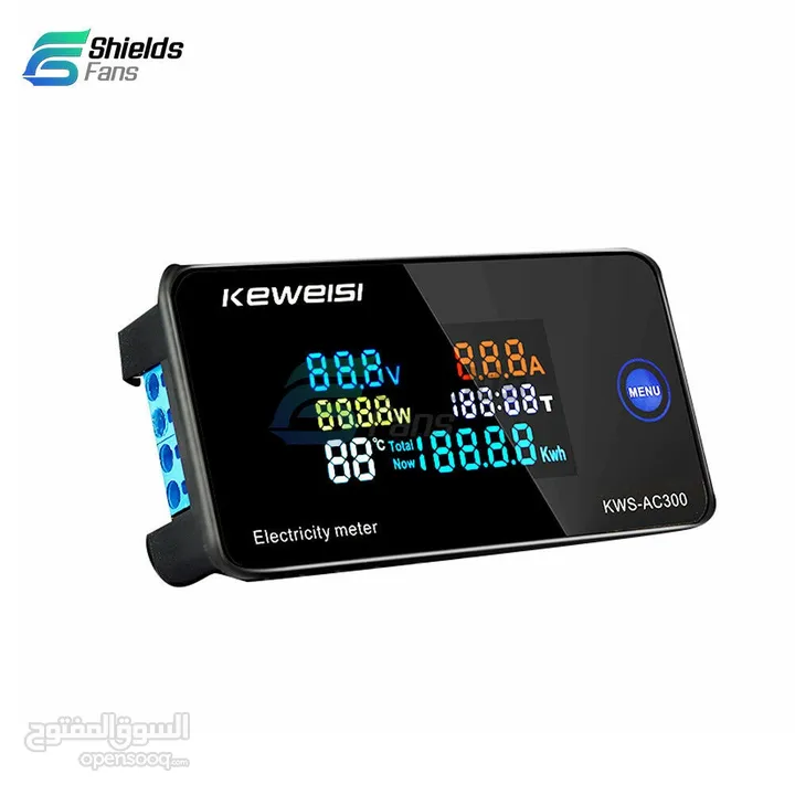 Color Display AC50-300V Digital Power Energy Temp Meter Ammeter Voltmeter