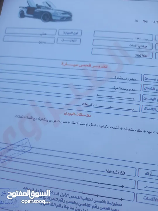 للبيع أكسنت 2014 فل مع فتحة أعلى صنف بسعر ممتاز