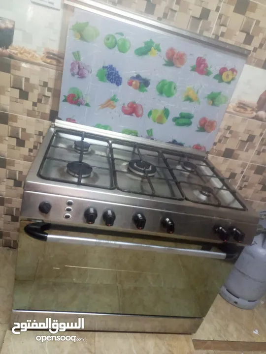 غاز ايطالي ستانلس ستيل 90 سم