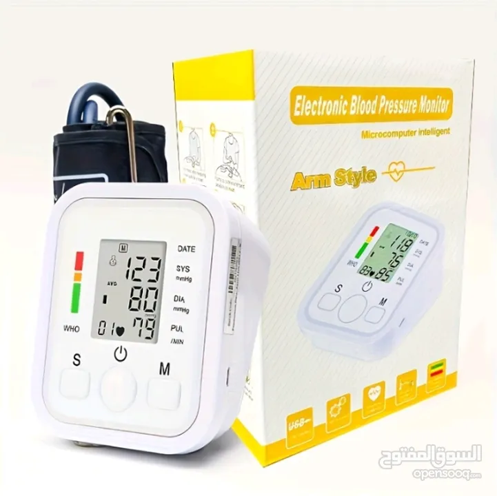 جهاز قياس ضغط الدم الرقمي الجزء العلوي من الذراع أوتوماتيكي بالكامل، للاستخدام الاحترافي