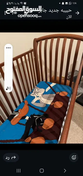 تخت بيبي بحاله الوكاله  بحاله ممتازه    كرسي طعام كرسي سياره ..car seat...بحاله الوكاله...كل الأغراض