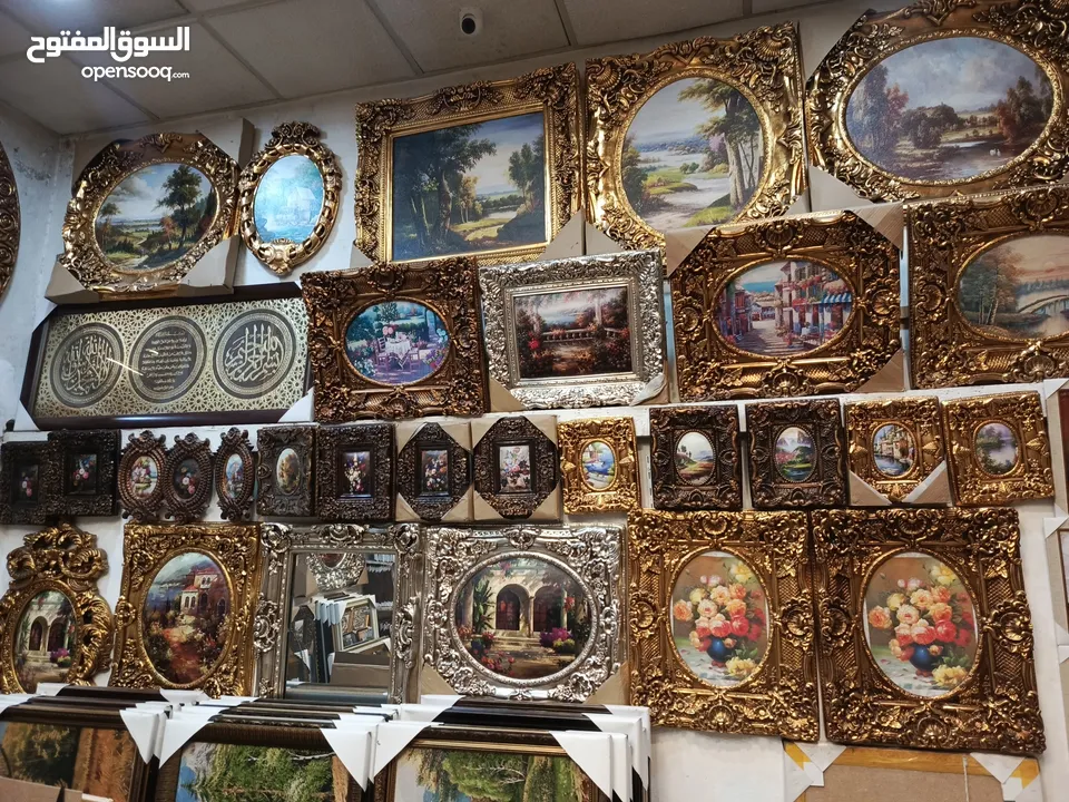 براويز وتعليقات وحائط بأقل الاسعار لوحات رسم مرايا غرف سفرة وصالونات وجلوس وأدوات المنزلية يدويا