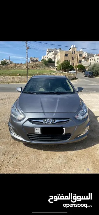هونداي اكسنت موديل 2014 لون فيراني بحالة ممتازة فحص 4 جيد