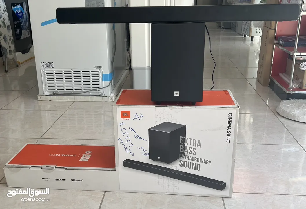 JBL BLUETOOTH SPEAKER CINEMA SB270… NEW AND WITH CARTOON ALSO REMOTE… GUD WORKING CONDITION…