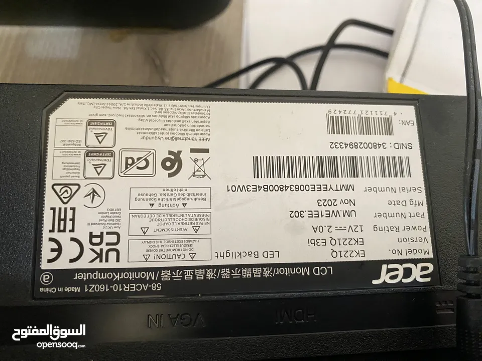 شاشه acer مستعمله مش مستخدمه