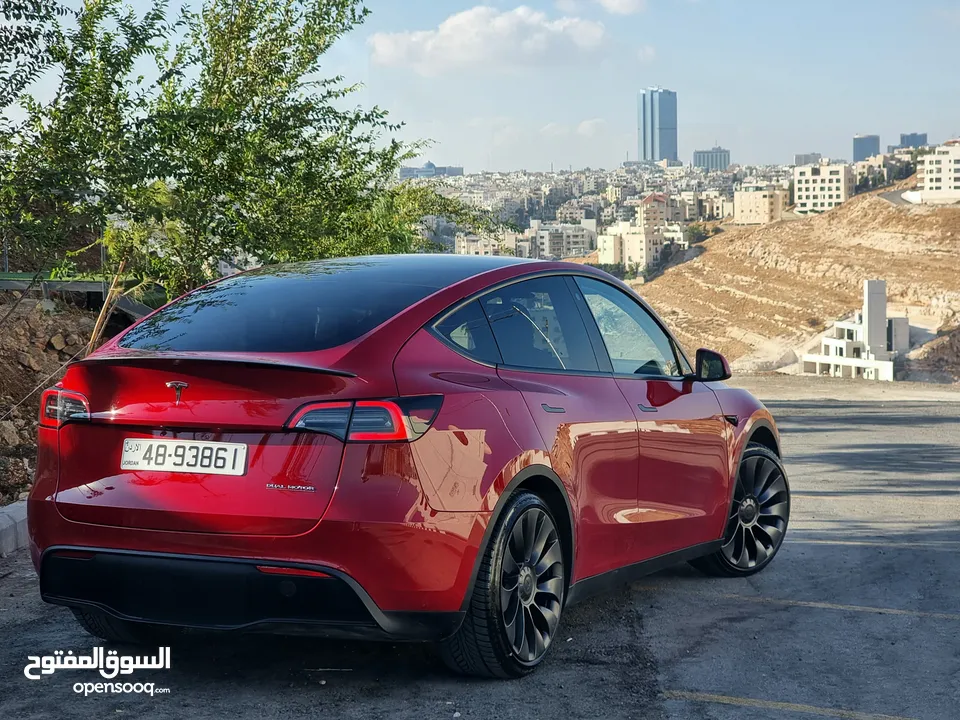 TESLA MODEL Y PERFORMANCE LONGRANGE DUALMOTOR PERFORMANCE 2023  تيسلا موديل واي بيرفورمانس مميزه جدا