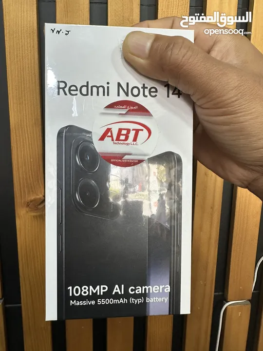 Redmi Note 14 ram 8 gb memory 256 gb all color new