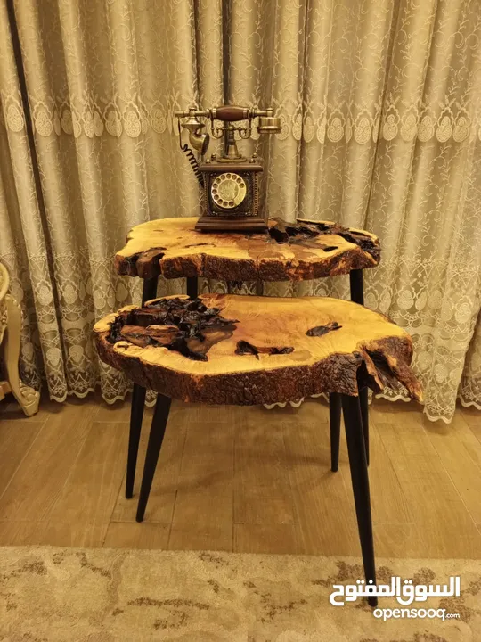 مشغولات خشبية يدوية (ترابيزات..تيبل لامب).... hand made