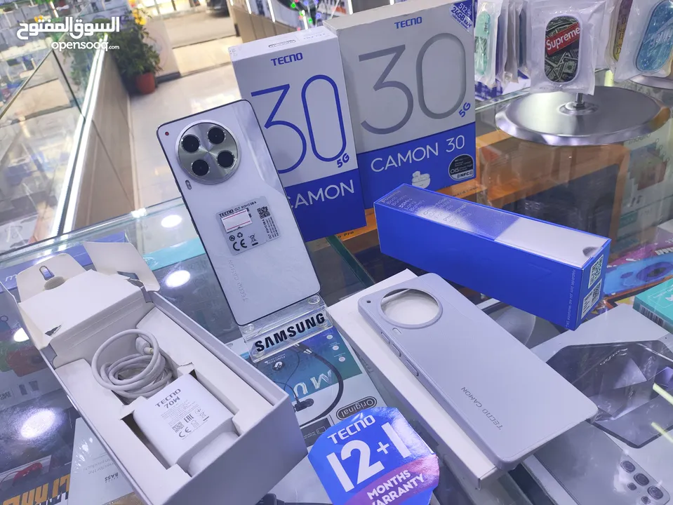 حبه عن الجديده CAMON 30 5G جيجا 512 رام 24 معه كامل اغراضو وسماعه الاصلية متوفر توصيل