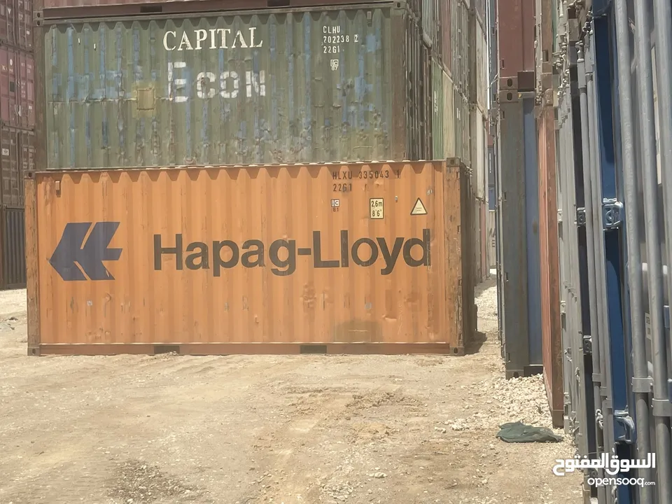 حاويات(‏container)20 +40 قدم للبيع مجمرك  وغير مجمرك و عالي وستاندر وحاويات مبردة ******************