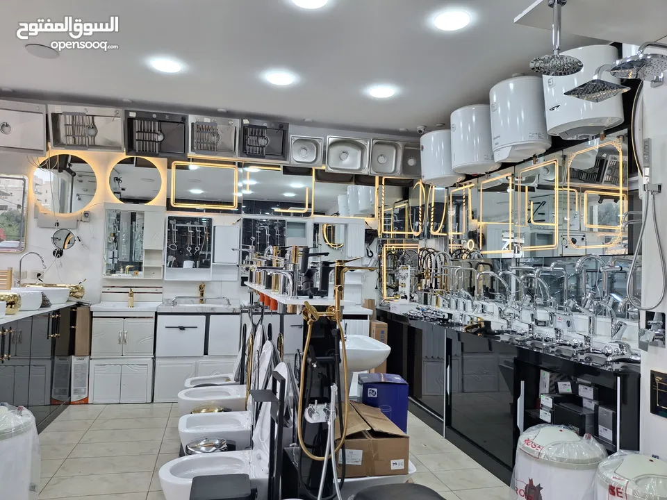 شور بوكس + مغاسل بورسلان + مرايا مضيئة