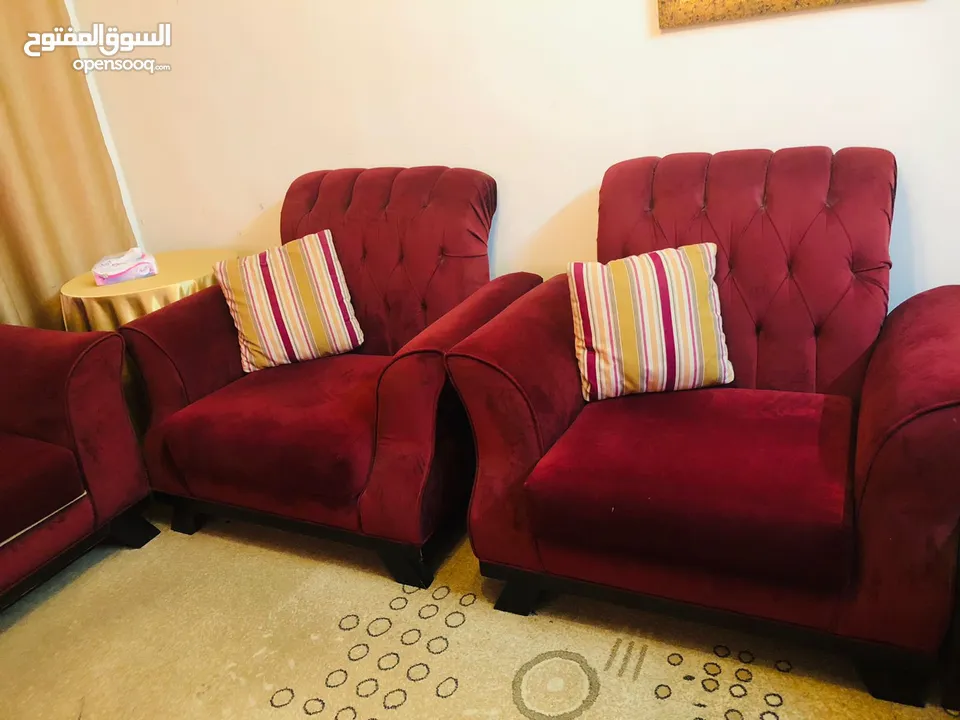 طقم كنب خمري