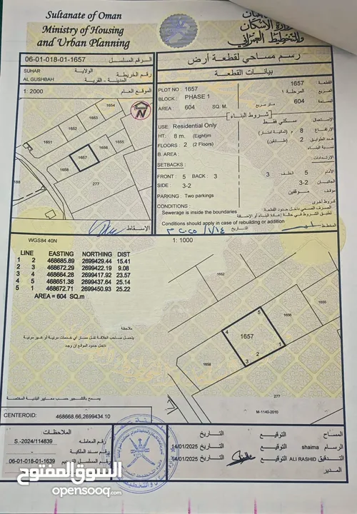 مخطط سكني للبيع في منطقة الغشبه صحار