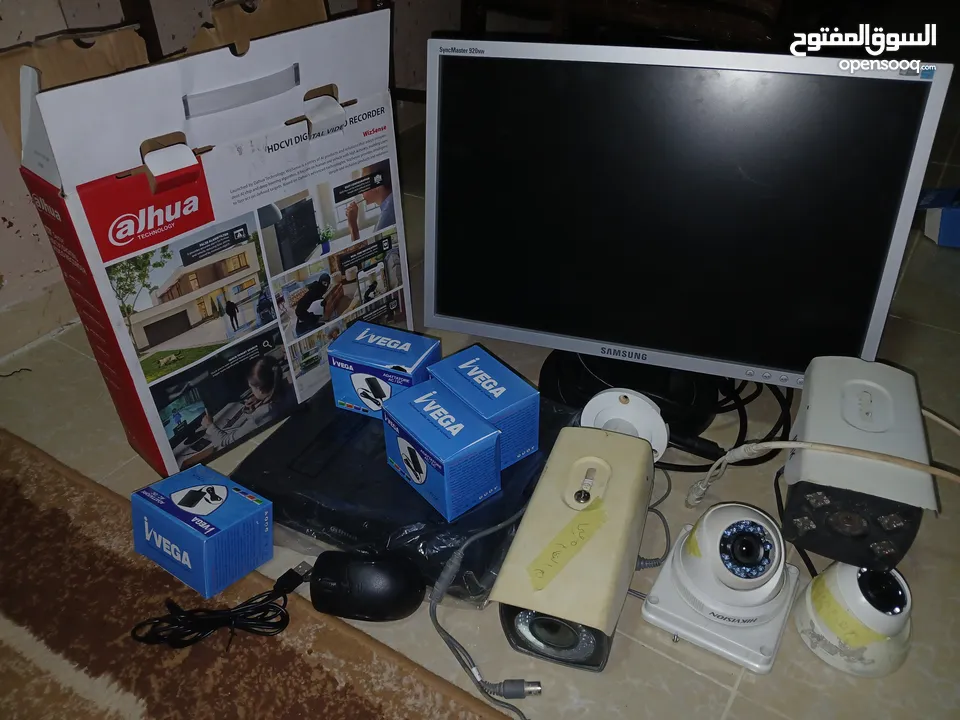 كاميرات مراقبه الجهاز 5 ميجا نوع داهوا جديد بالكرتونه والكاميرات 2 ميجا
